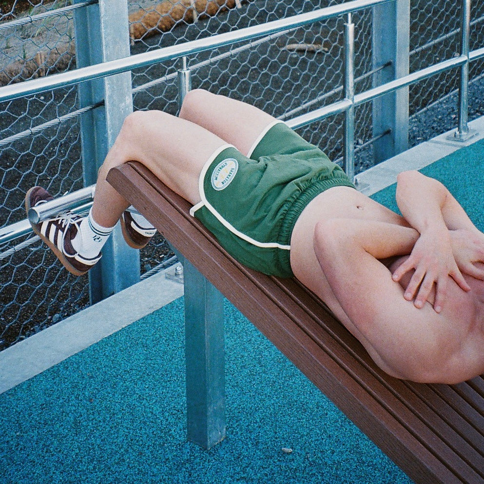 Retro Track Shorts - Green