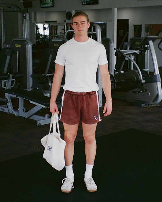 BG Striped Shorts - Acid Wash Brown