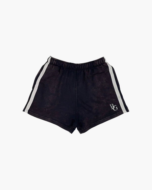 BG Striped Shorts - Acid Wash Navy