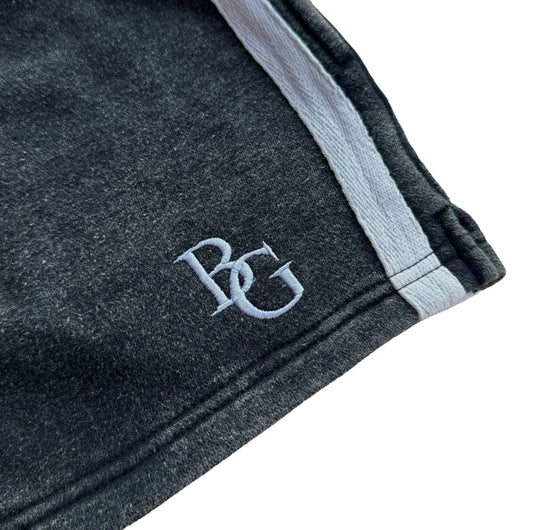BG Striped Shorts - Acid Wash Black
