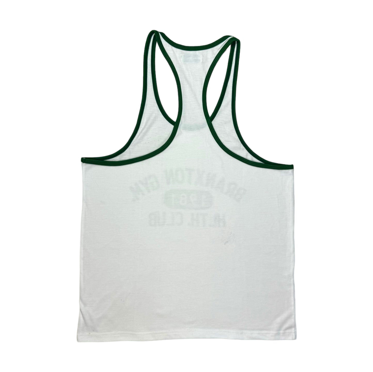 HEALTH CLUB STRINGER - WHITE & GREEN