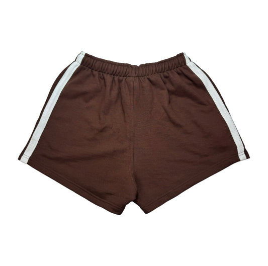 Health Club Shorts - Brown & White