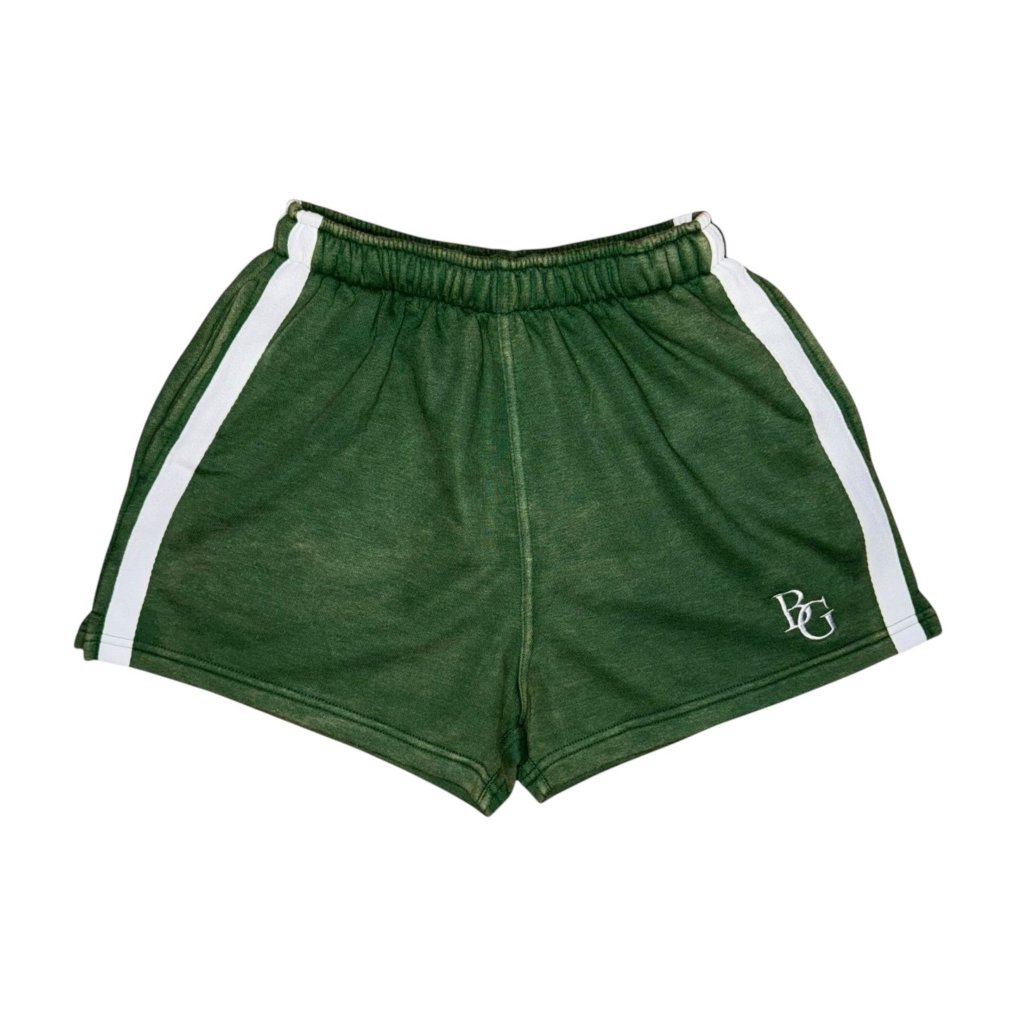 COLLEGE T-SHIRT & SHORTS (ACID WASH GREEN)