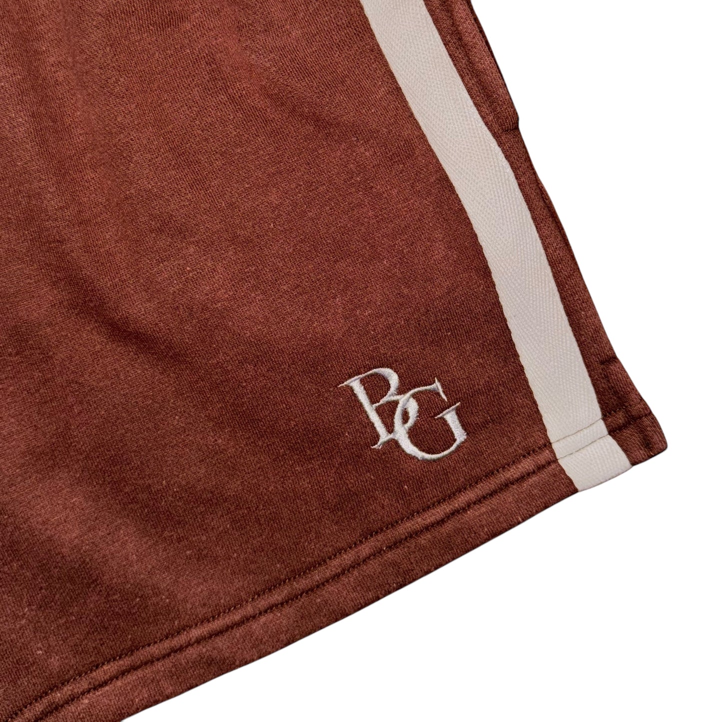 BG STRIPED SHORTS - ACID WASH BROWN