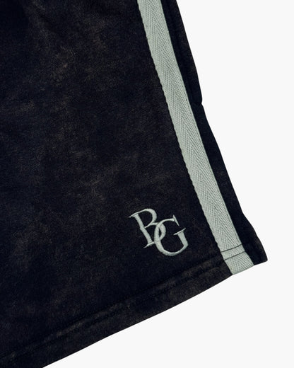 BG Striped Shorts - Acid Wash Navy