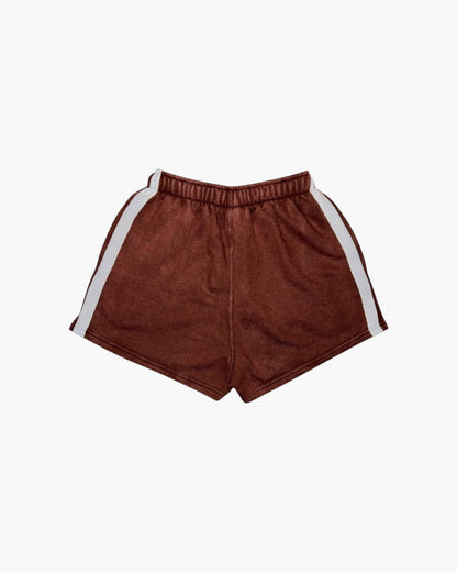 BG Striped Shorts - Acid Wash Brown
