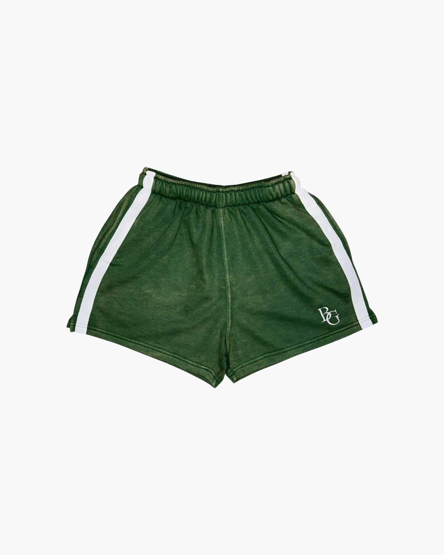 BG Striped Shorts - Acid Wash Green