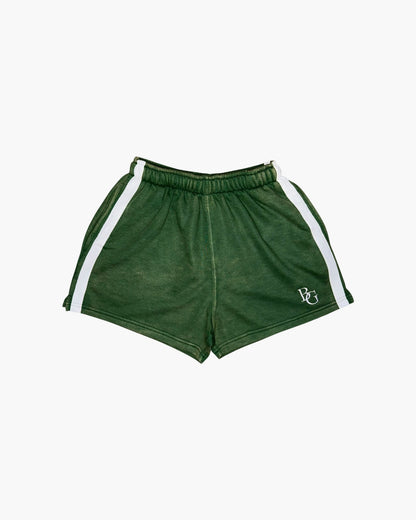 BG Striped Shorts - Acid Wash Green