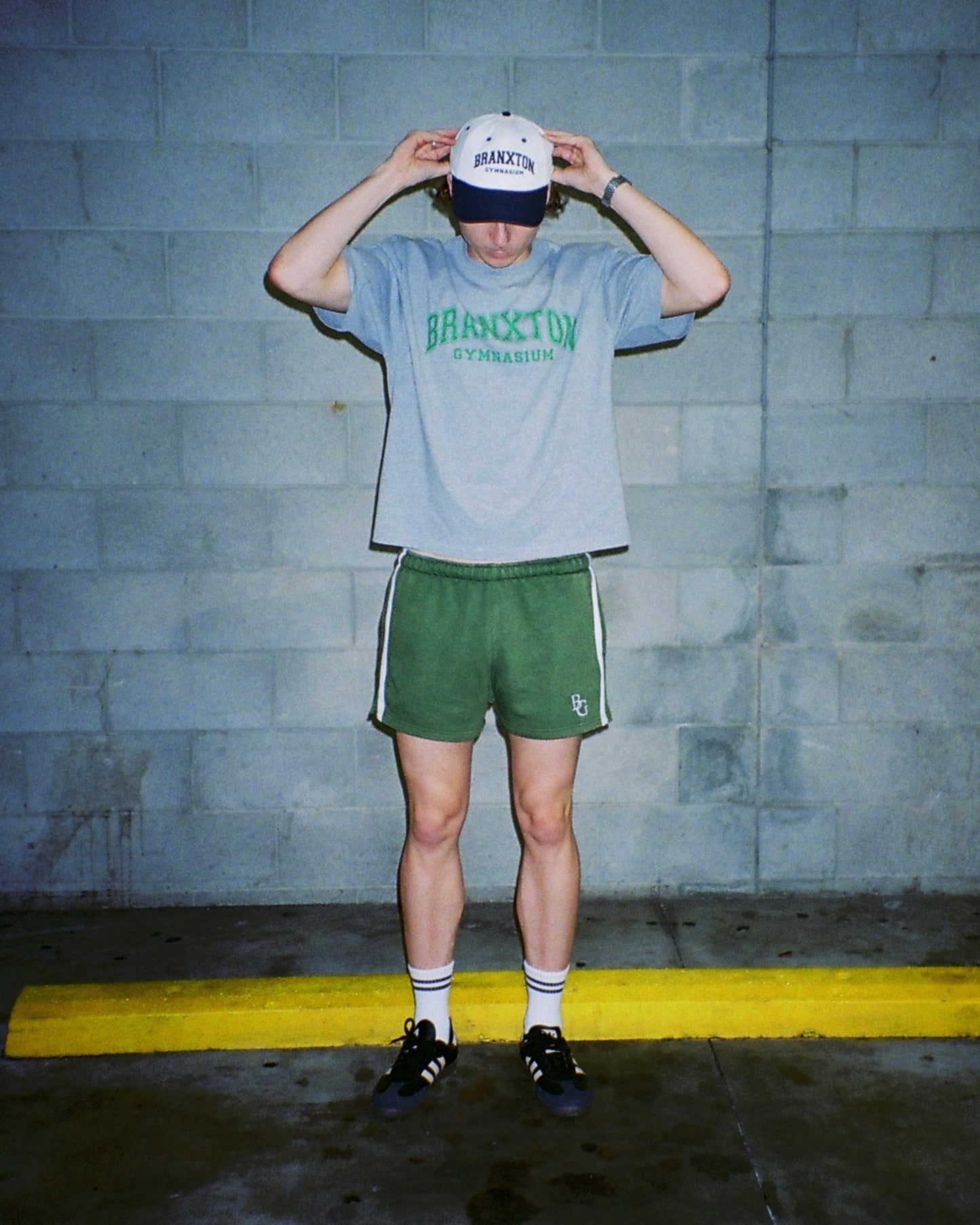 BG Striped Shorts - Acid Wash Green