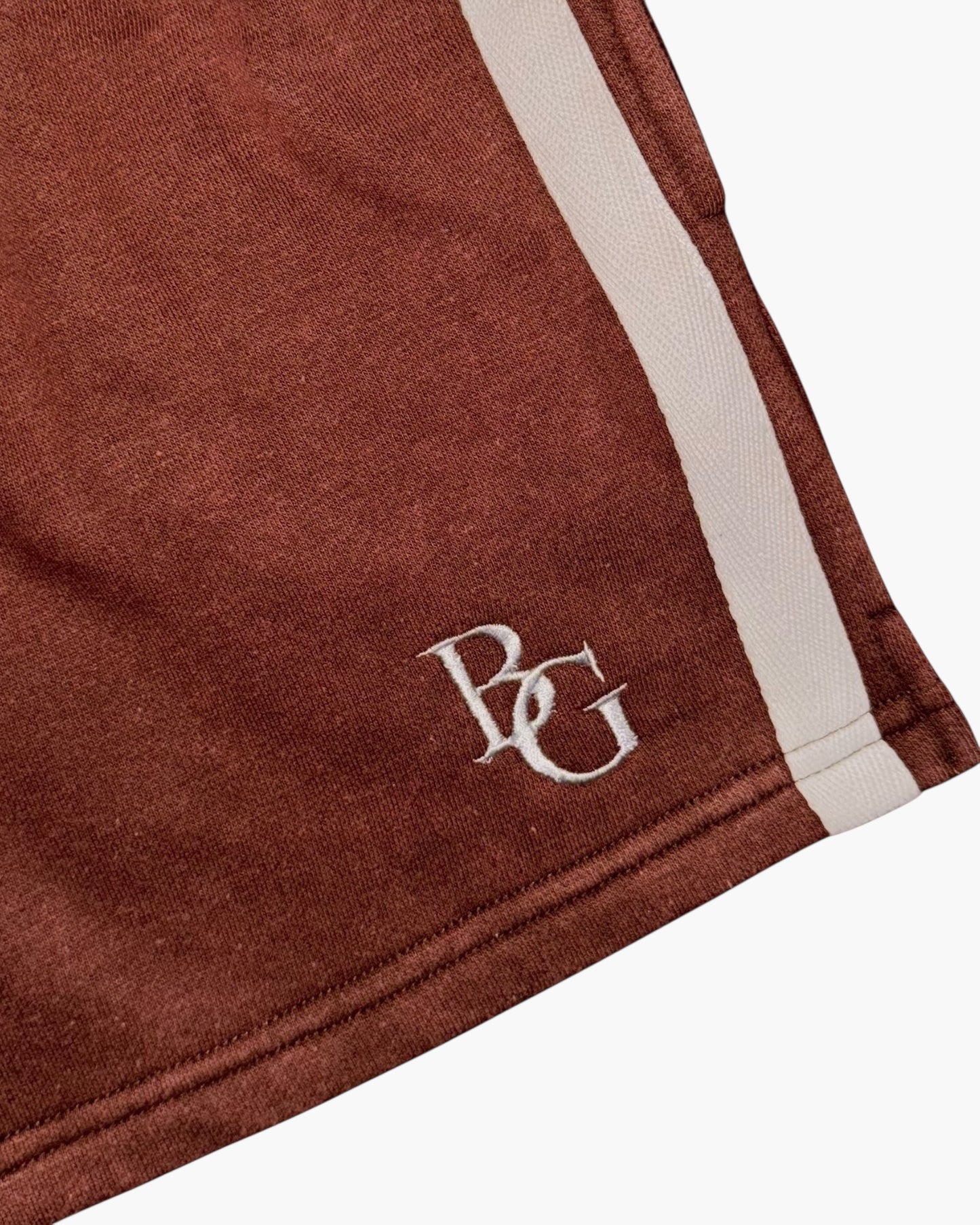 BG Striped Shorts - Acid Wash Brown