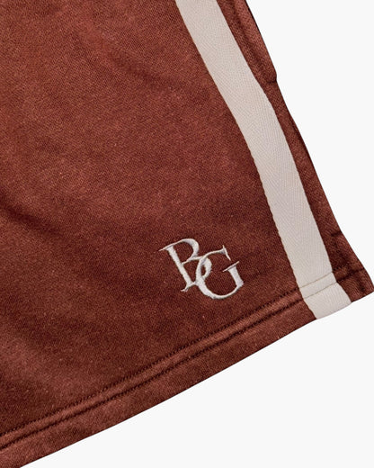 BG Striped Shorts - Acid Wash Brown