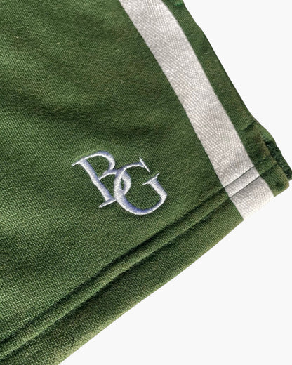 BG Striped Shorts - Acid Wash Green