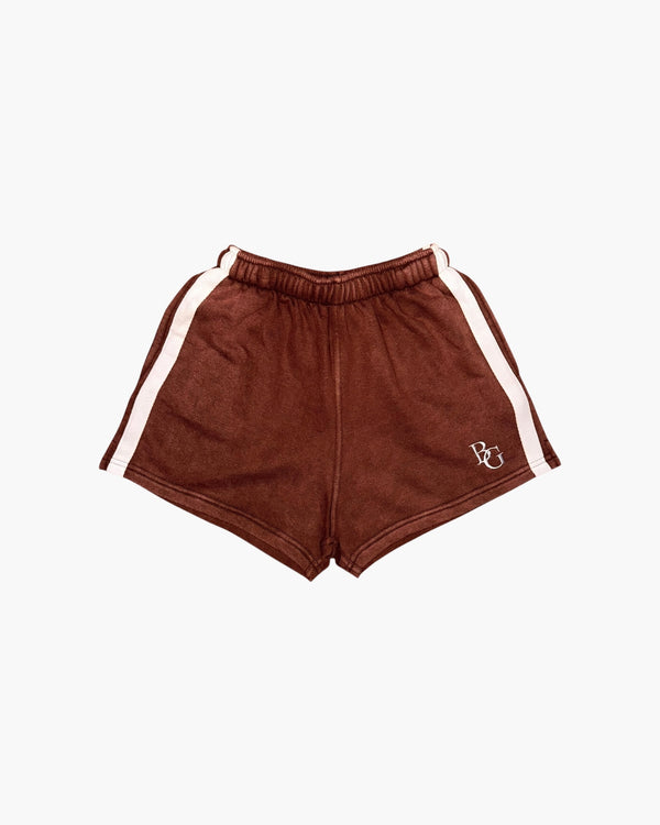 BG Striped Shorts - Acid Wash Brown
