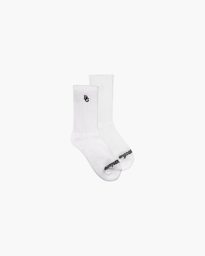 BG Crew Socks – White